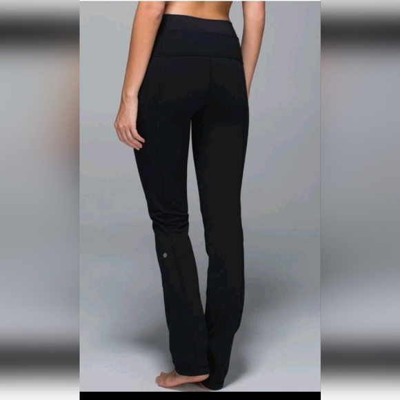 Lululemon Womens Black Straight-Up Athleisure Casual Full-On Luon Pant 6 - Picture 2 of 12